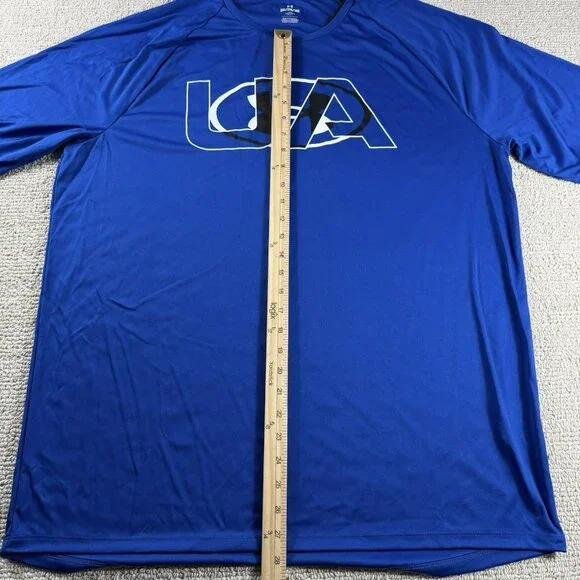 Under Armour Velocity 2.0 Short Sleeve T-shirt Blue Men’s Size XXL - Picture 4 of 7